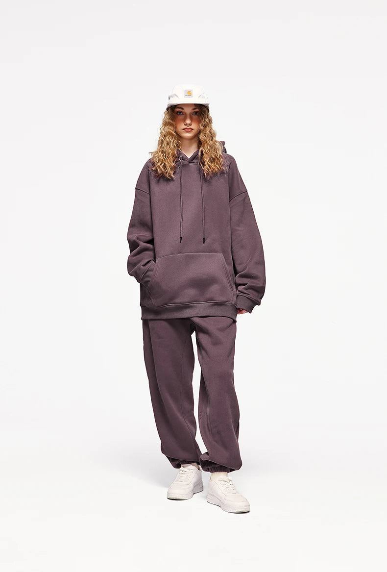 INFLATION 350gsm Thick Velvet Unisex Sweatpants | Green, Oatmeal, Purple