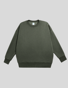 INFLATION Thick Fleece Sweatshirt, Loose Crew Neck | Apricot, Green