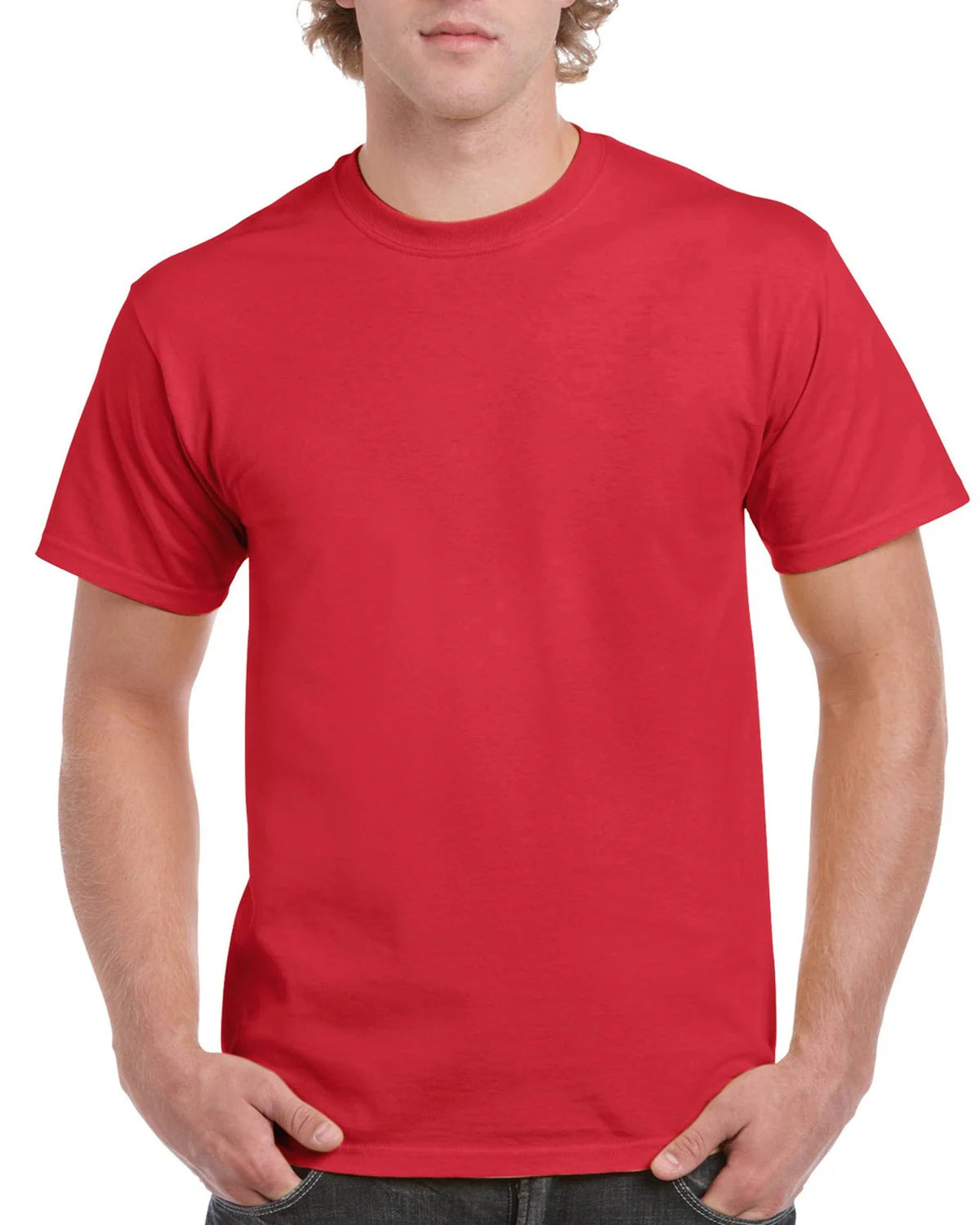 Gildan Men's 63000 Short Sleeve Soft Style Cotton T-Shirt - Red, White, Navy Blue