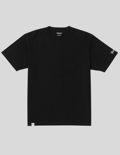 SIMWOOD Men's Black Drop Sleeve 250g T-shirt 100% Cotton