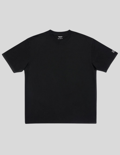 SIMWOOD Men's Black Drop Sleeve 250g T-shirt 100% Cotton