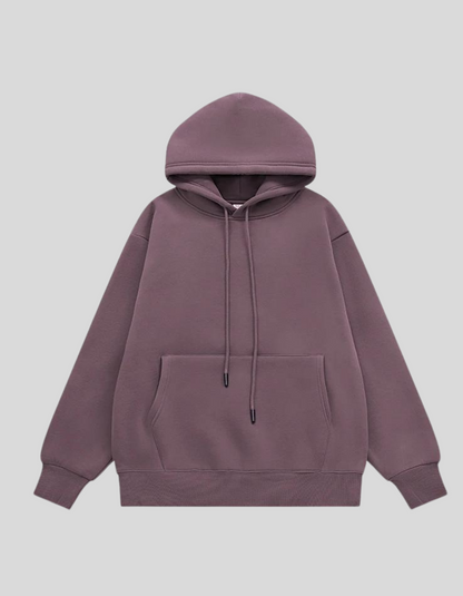 INFLATION 350gsm Thick Velvet Unisex Hoodies | Grey, Apricot, Purple