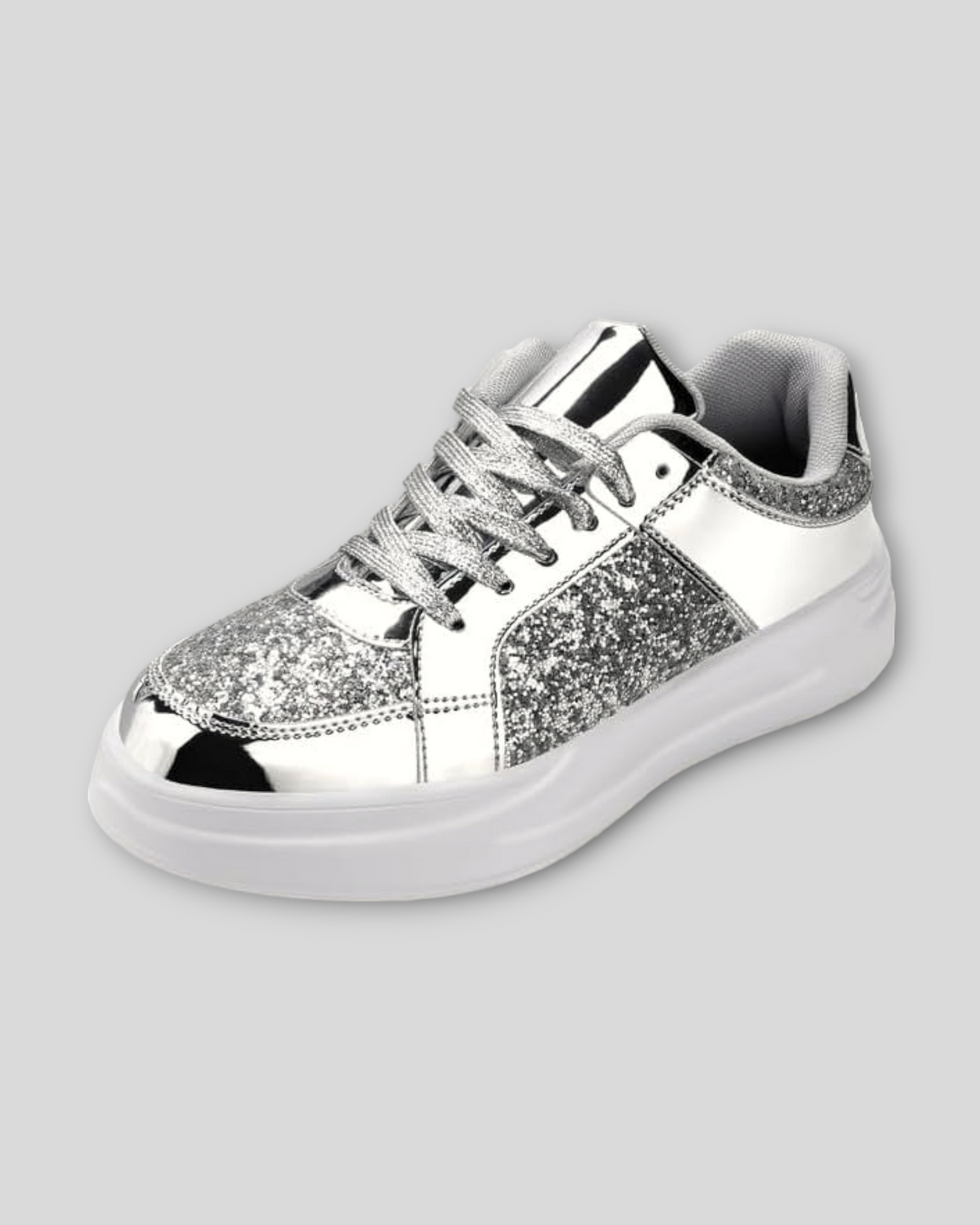 Women's Black Glitter Sneakers / Trainers / Shoes