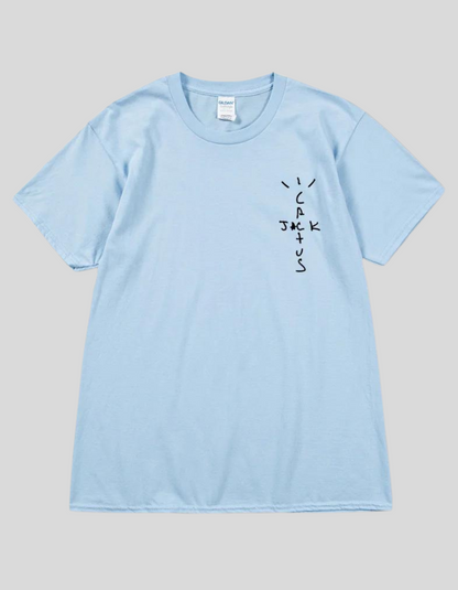 LOOK MOM I CAN FLY ( Travis Scott ) Short Sleeve T-shirts | Blue, Grey