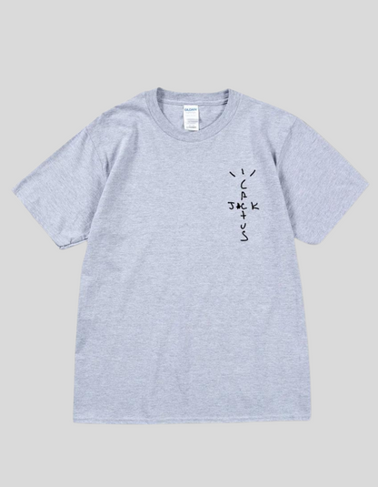 LOOK MOM I CAN FLY ( Travis Scott ) Short Sleeve T-shirts | Blue, Grey