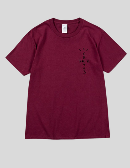 LOOK MOM I CAN FLY ( Travis Scott ) Short Sleeve T-shirts | Beige, Red