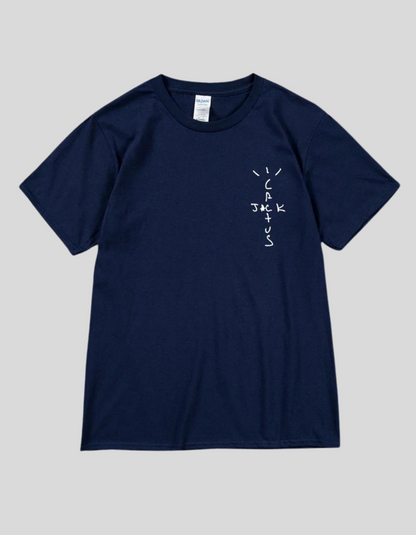 LOOK MOM I CAN FLY ( Travis Scott )Short Sleeve T-shirts | White, Blue