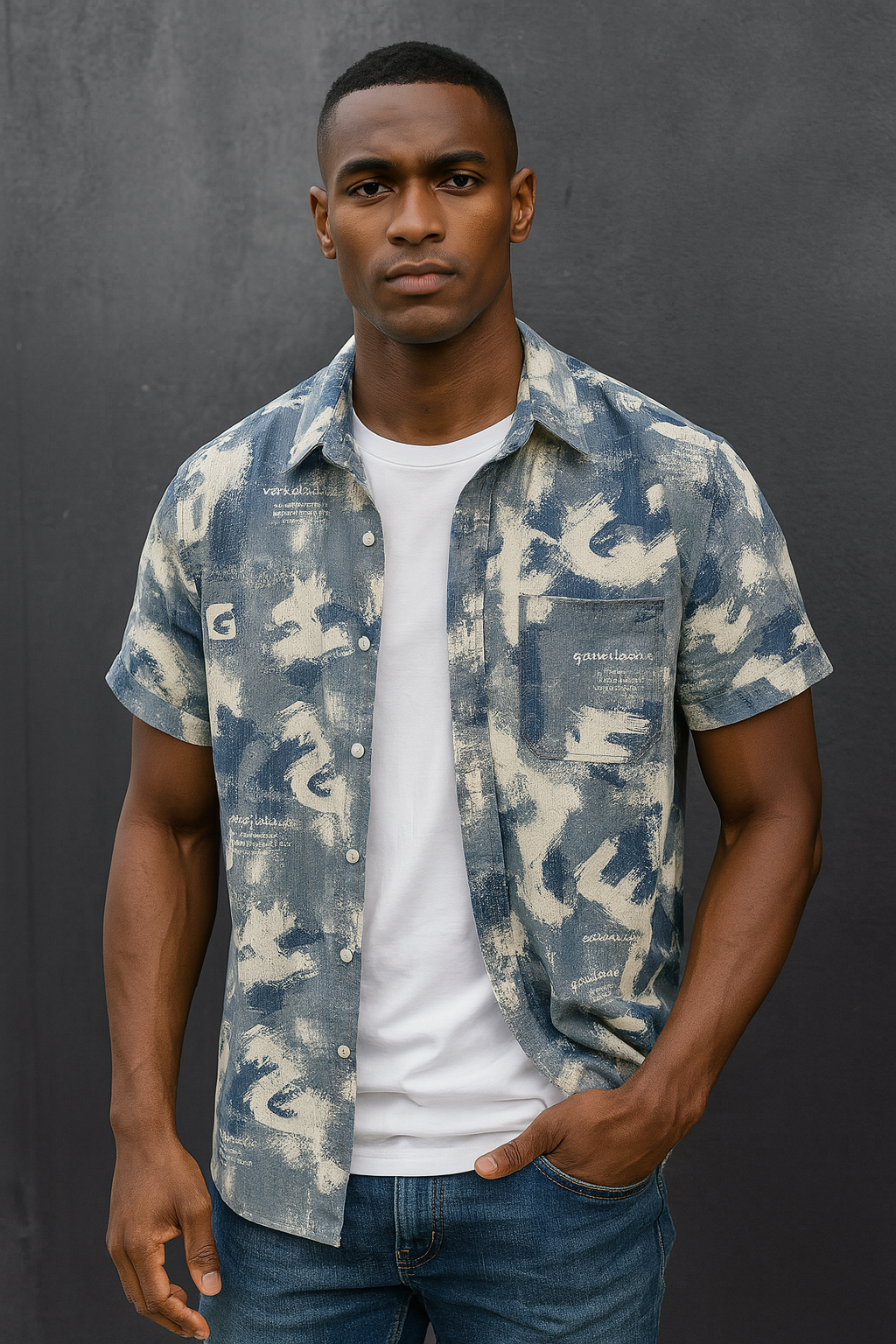 Camouflage Graphic Tee Short Sleeve Shirt