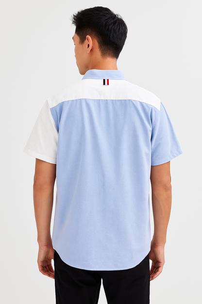 100% Cotton Casual Patchwork Shirt