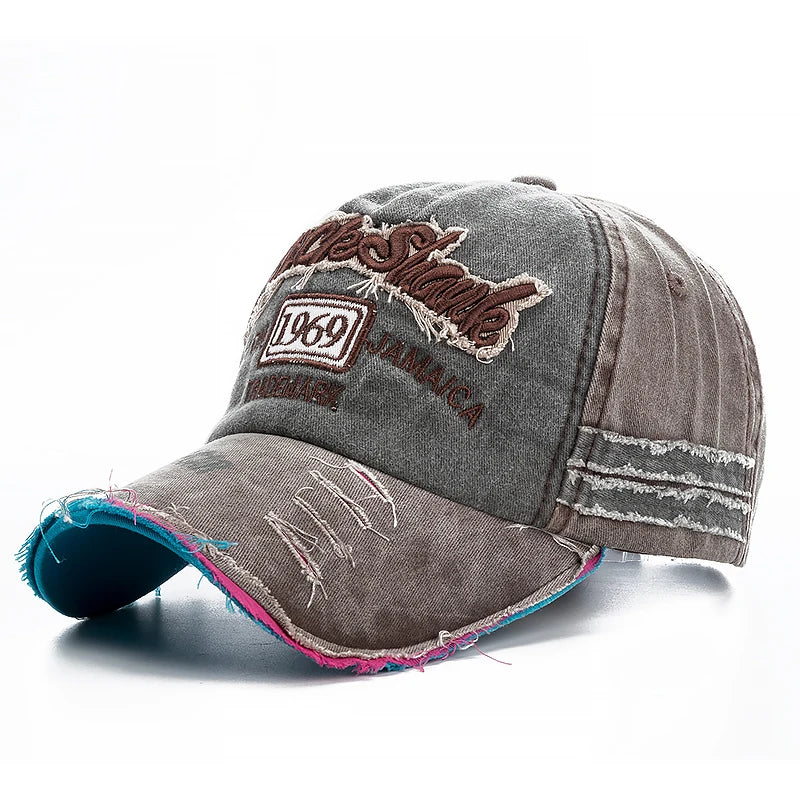 Rock Shank Denim Baseball Cap, Coffee