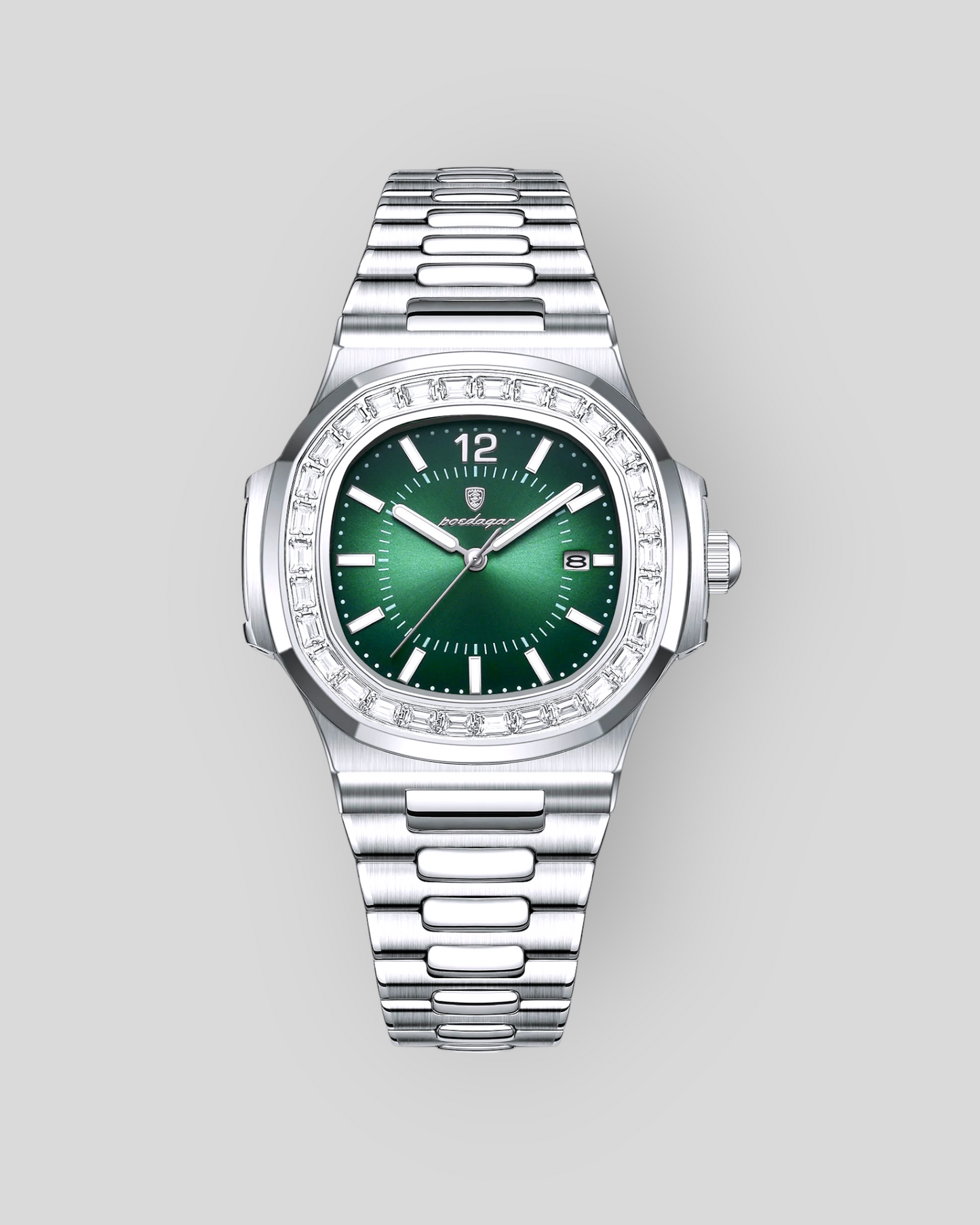 POEDAGAR Men's Patek Philippe Nautilus Diamond Watches
