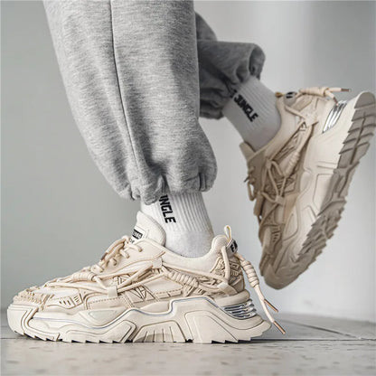 Men's Beige Chunky Sneakers / Trainers / Shoes