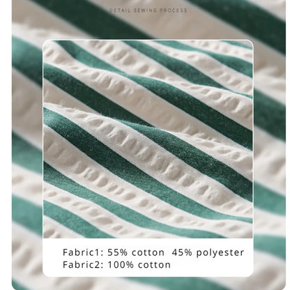 Cargo Striped Short Sleeve Shirt with Side Pocket