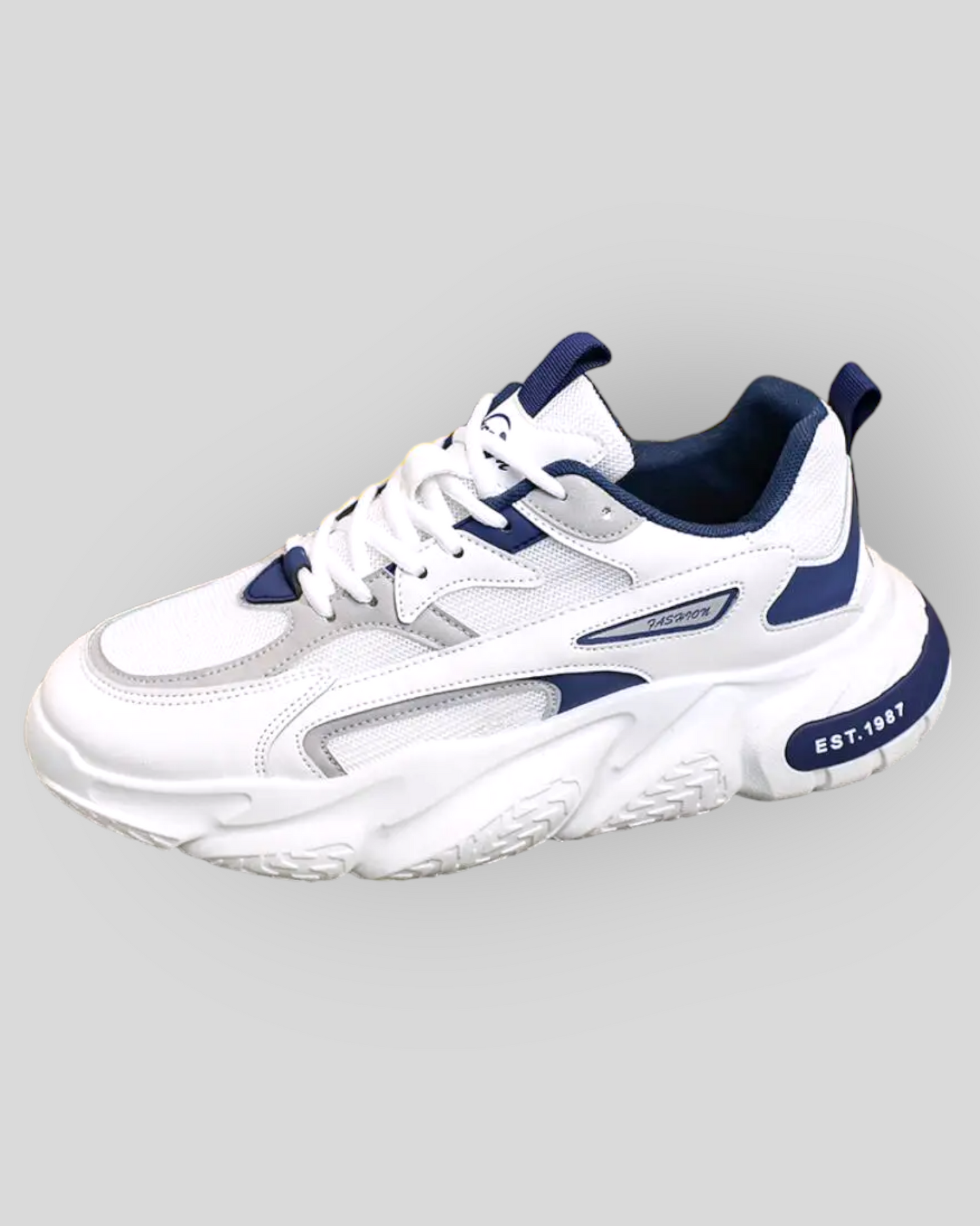 Men's Versatile Chunky White blue Sneakers/ Trainers/ Shoes