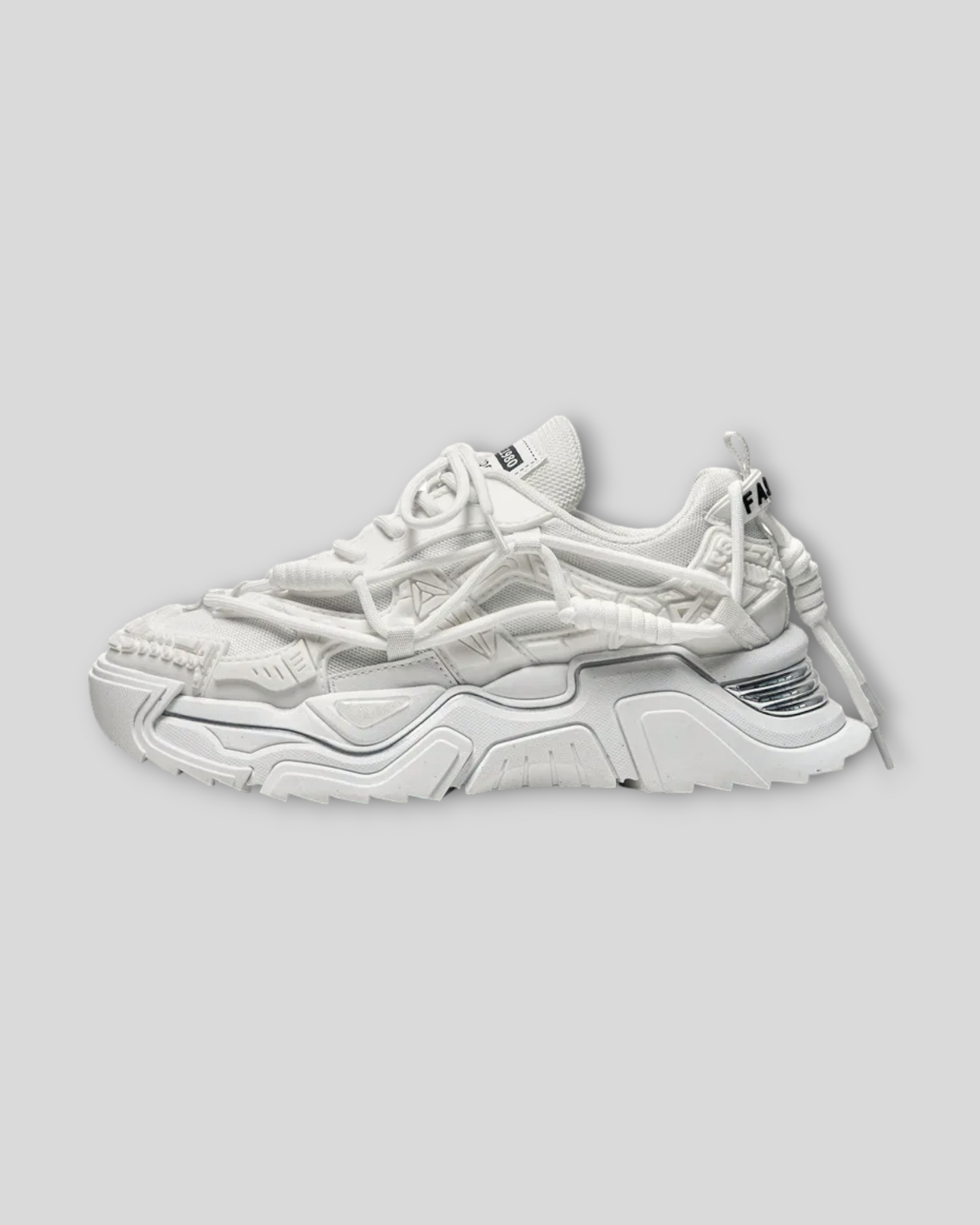 Men's White Chunky Sneakers / Trainers / Shoes