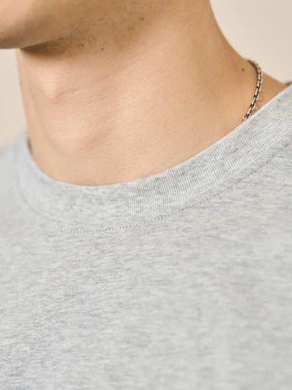 SIMWOOD Men's White Drop Sleeve 250g T-shirt 100% Cotton