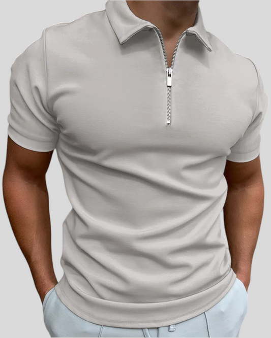 Men's Polo Golf T-Shirt Short Sleeve, Navy, White, Light Gray