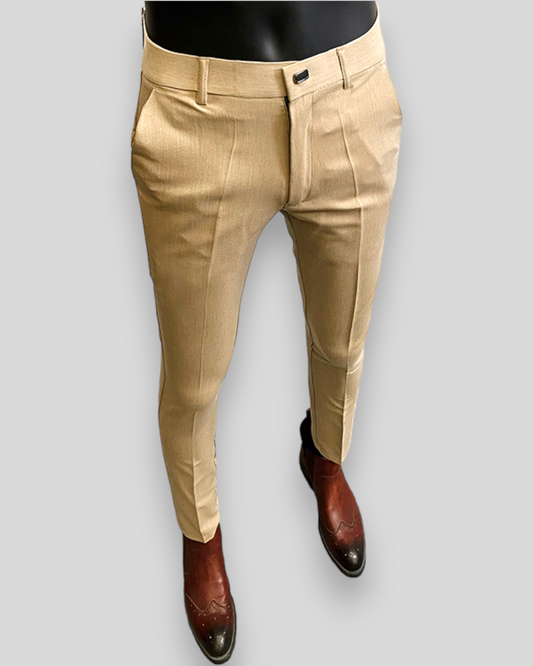 Men's Slim Formal Suit Pants, Khaki, Beige, Grey