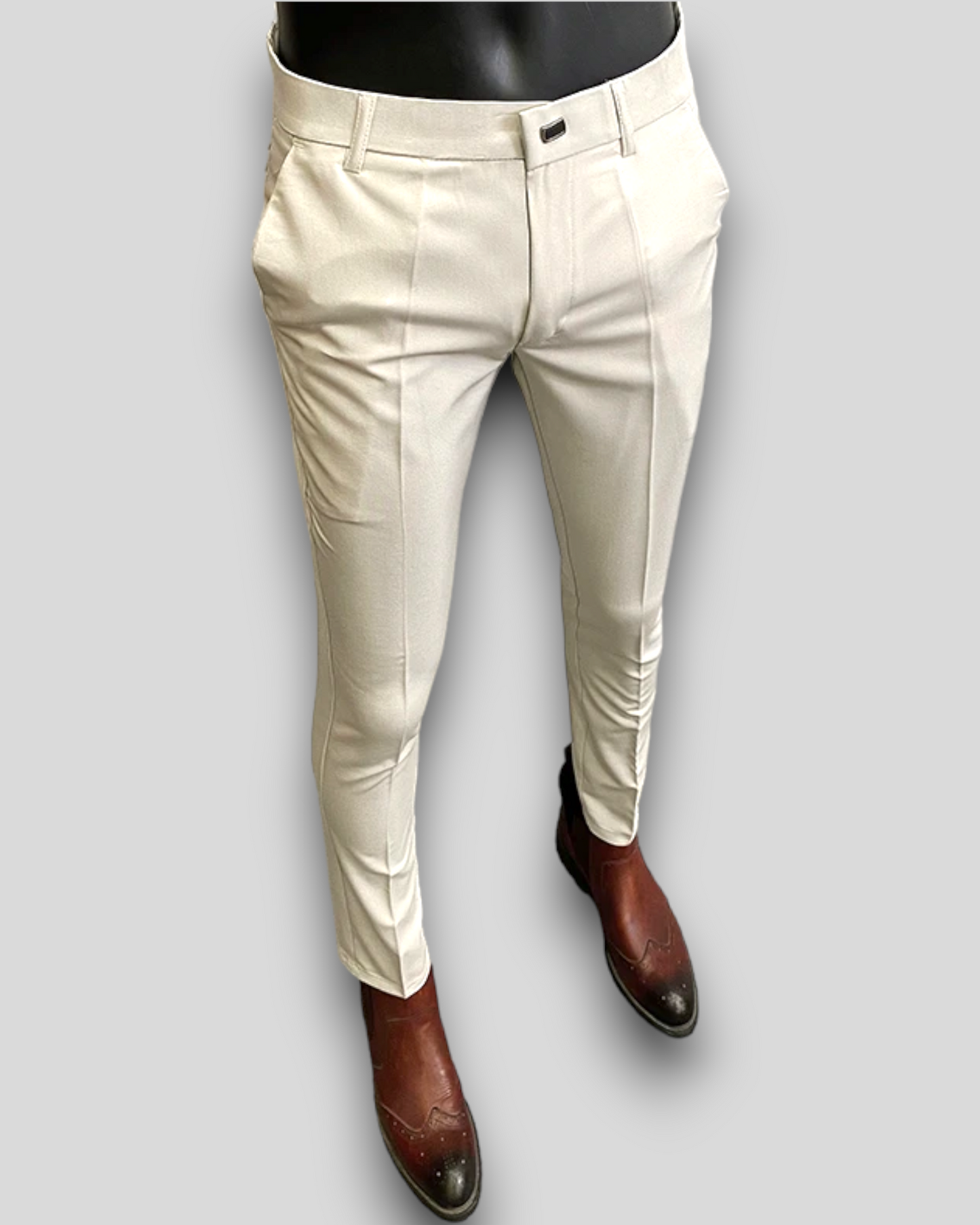 Men's Slim Formal Suit Pants, Khaki, Beige, Grey