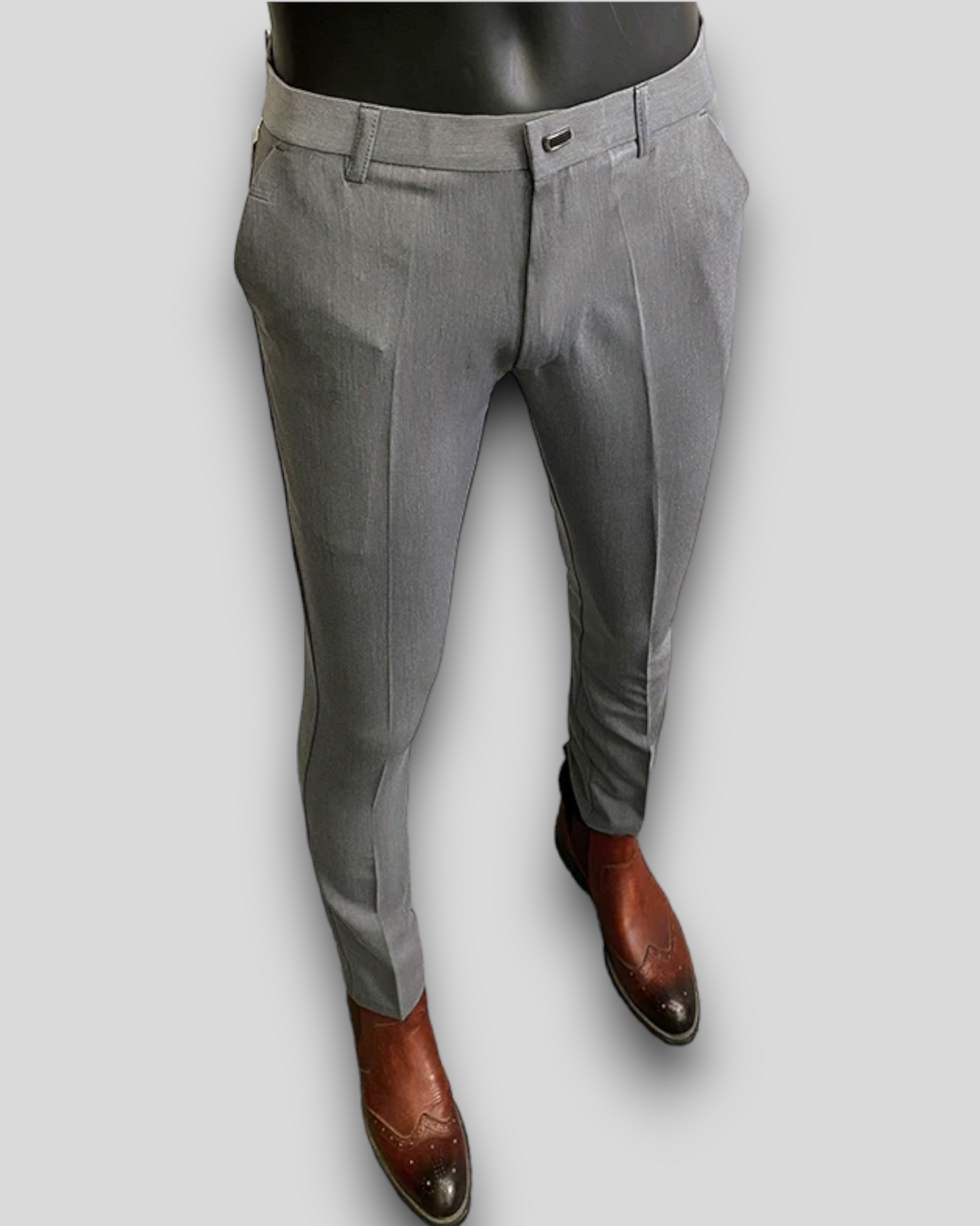 Men's Slim Formal Suit Pants, Khaki, Beige, Grey