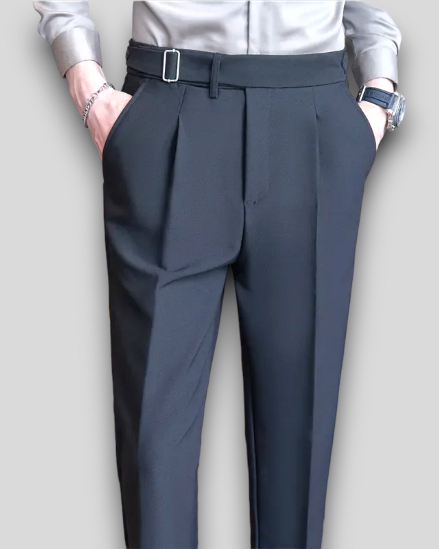 Men's Suit Trousers Fit Slim Pants, Navy, Black