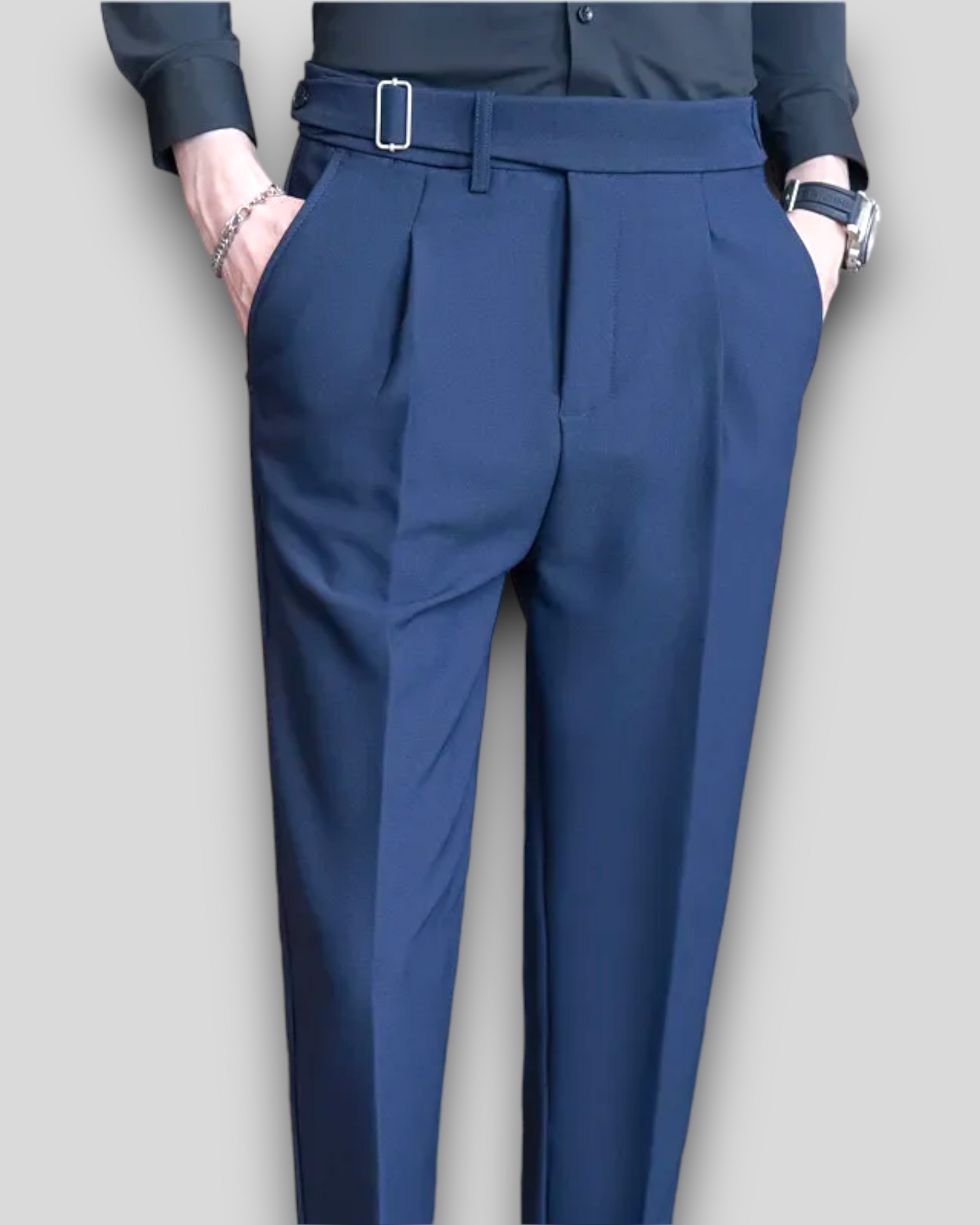 Men's Suit Trousers Fit Slim Pants, Navy, Black