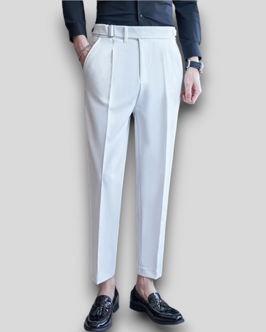 Men's Suit Trousers Fit Slim Pants, White