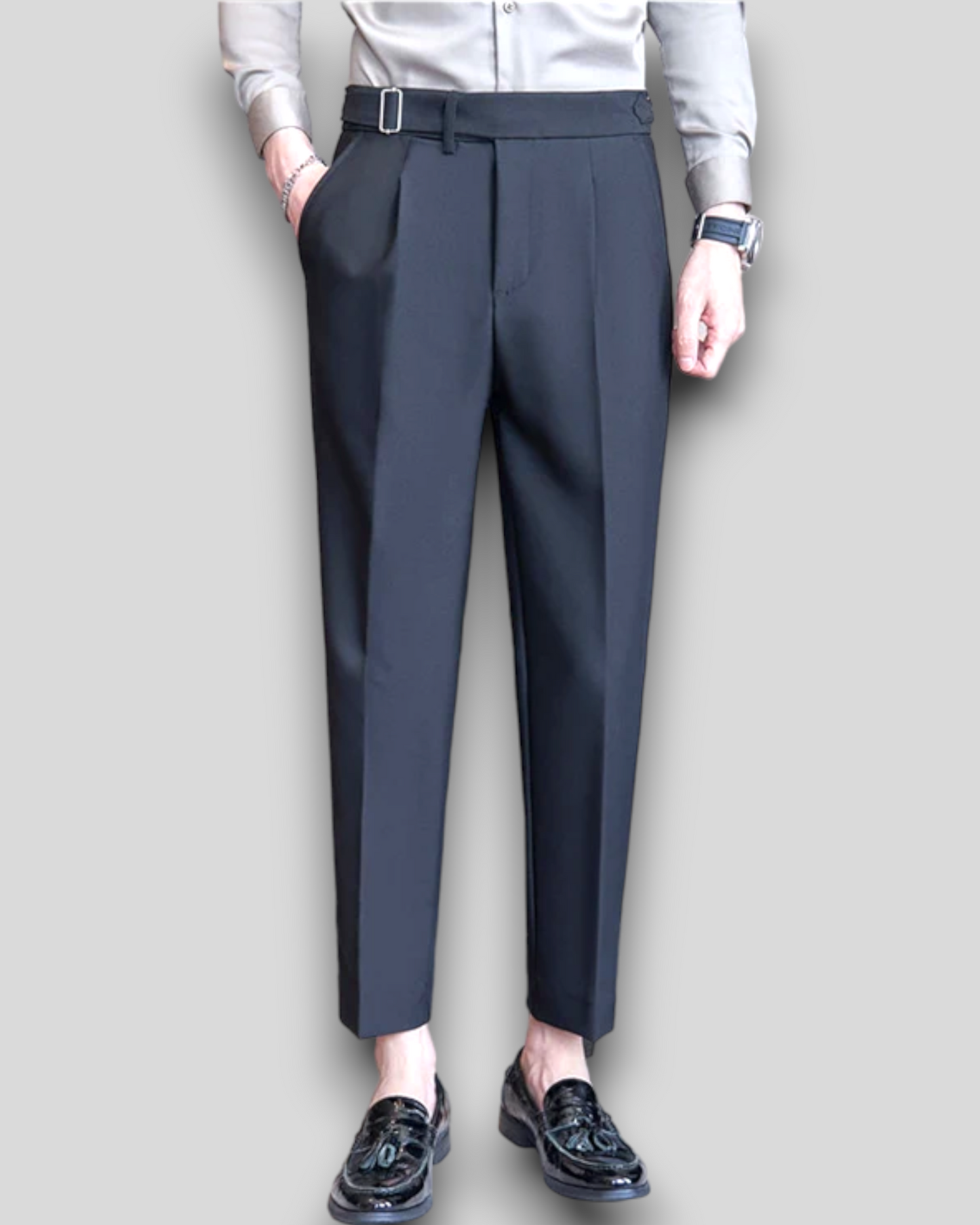 Men's Suit Trousers Fit Slim Pants, Navy, Black