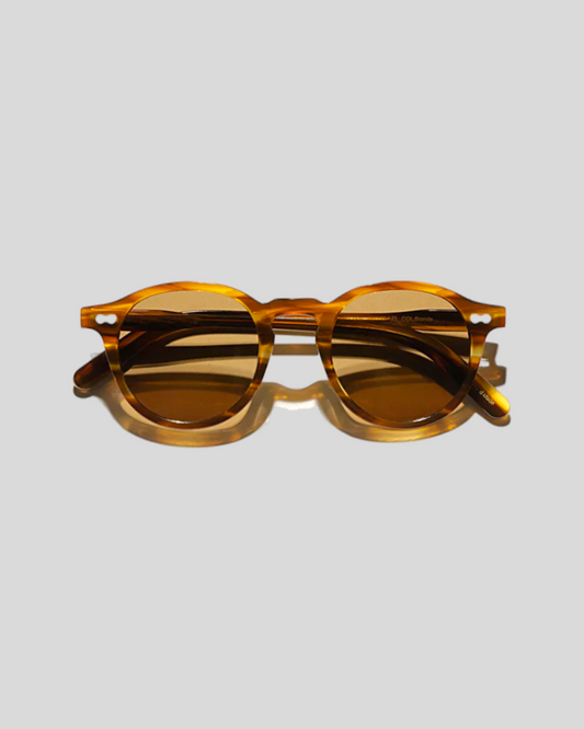 Polarized Vintage Caramel Brown Sunglasses