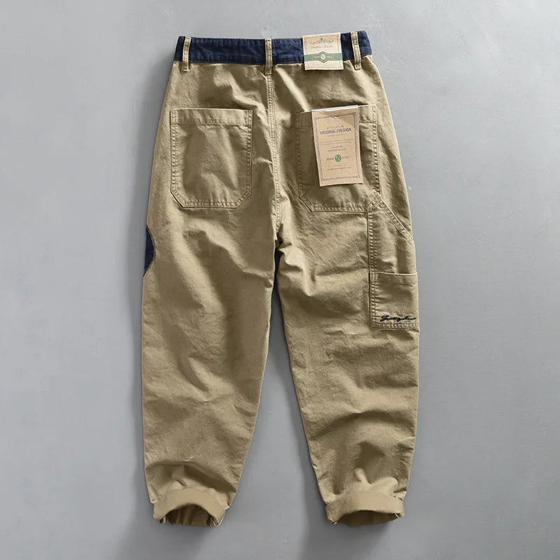 100% Cotton Cargo Pants with Big Pockets