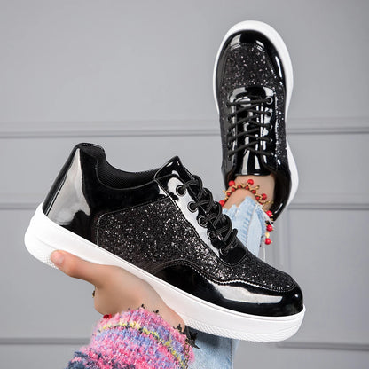 Women's Silver Glitter Sneakers/ Trainers/ Shoes