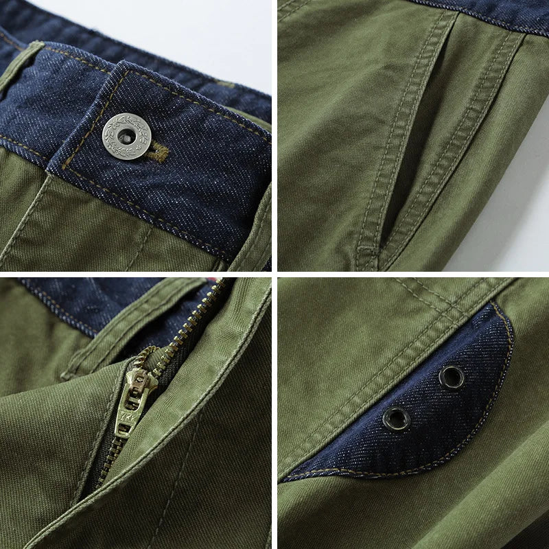 100% Cotton Cargo Pants with Big Pockets