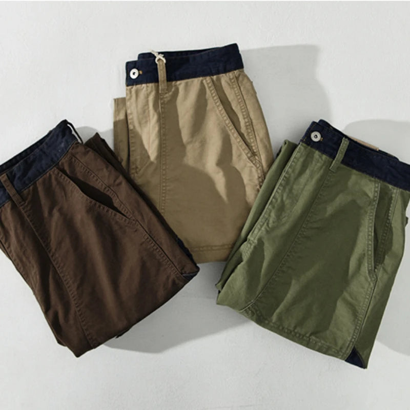 100% Cotton Cargo Pants with Big Pockets