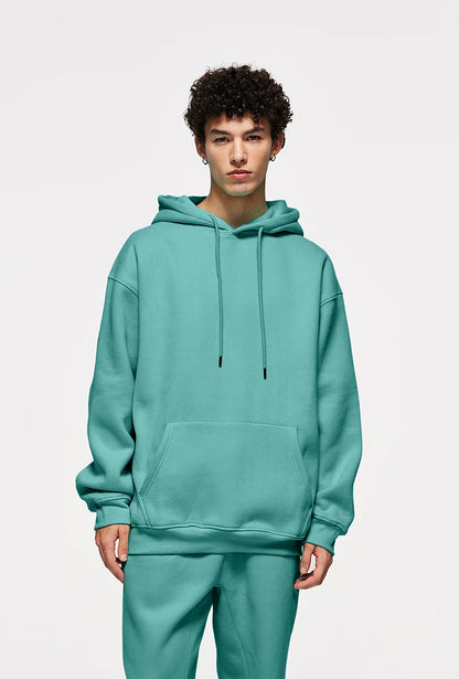 INFLATION 350gsm Thick Velvet Unisex Hoodies | Green, Purple, Oatmeal