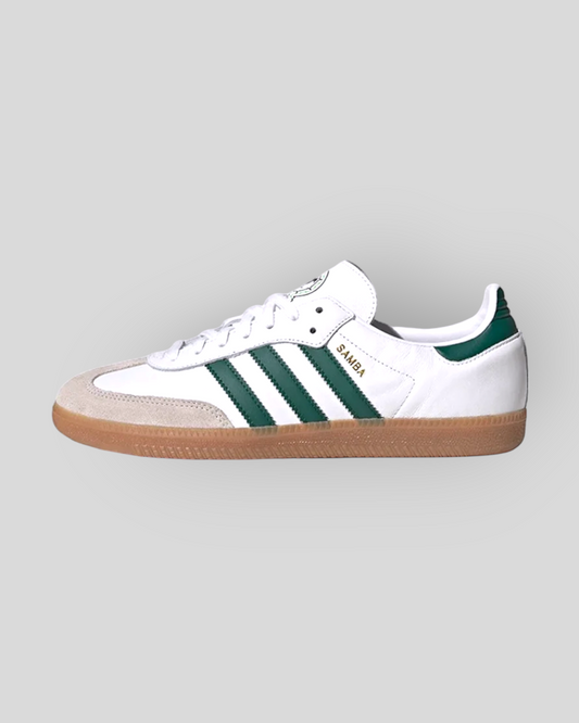 Adidas Samba Originals White-green Shoes.