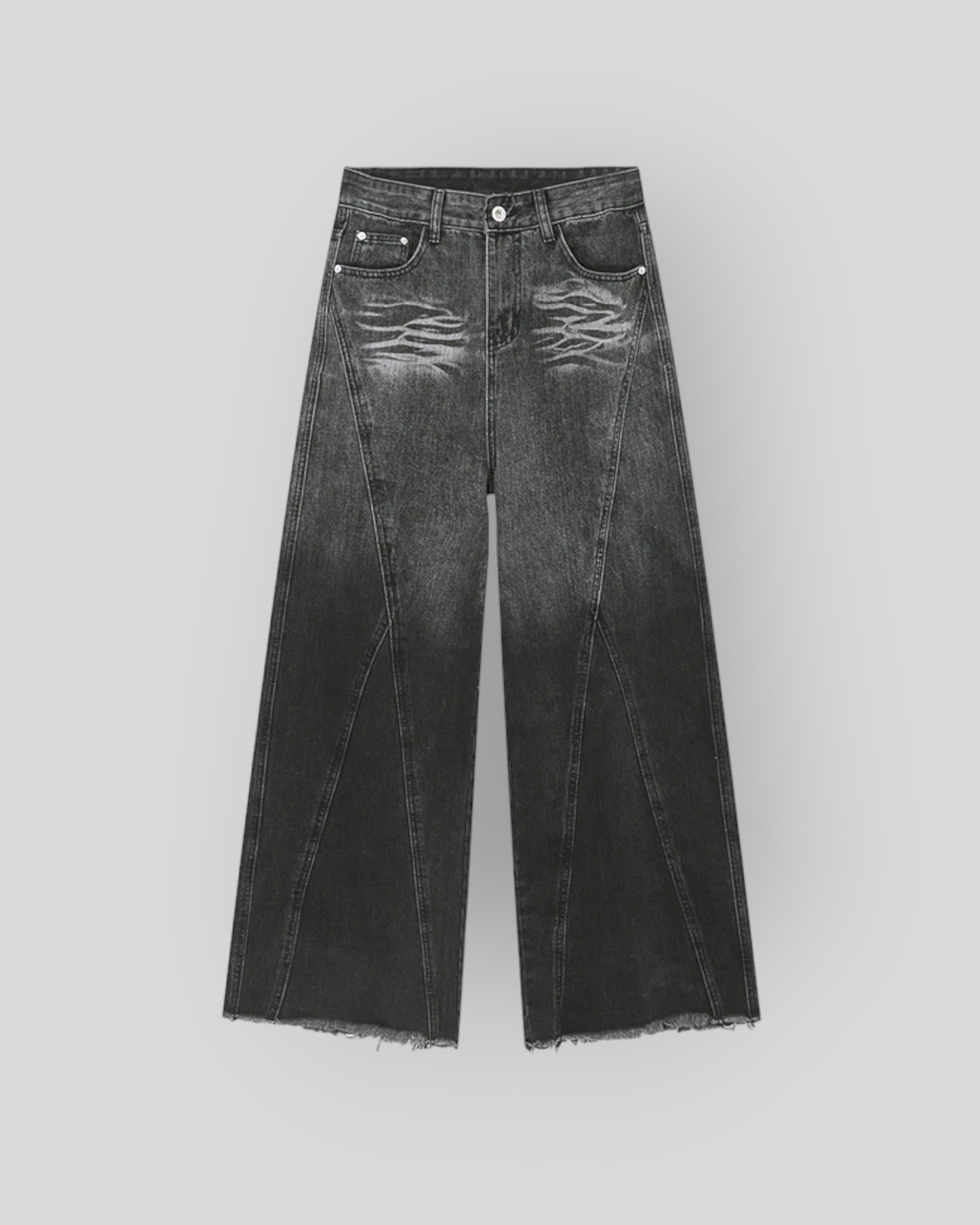 Women's Vintage Black Streetwear Baggy Wide Loose Jeans