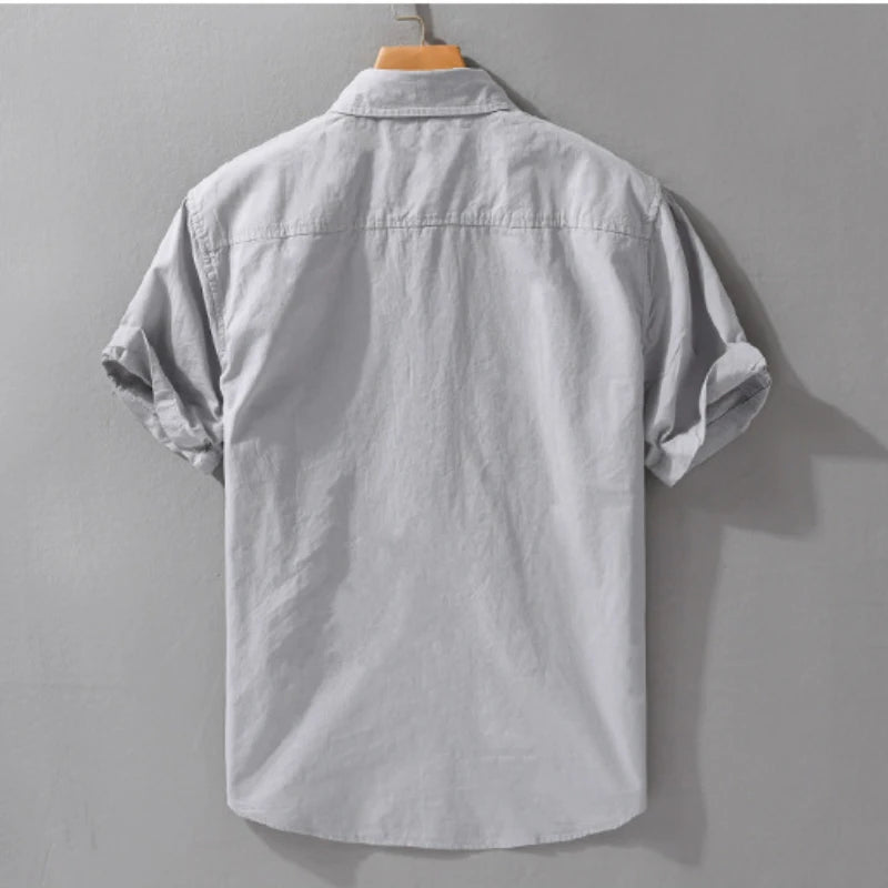 Casual Pure Cotton Thin Short Sleeve Shirts