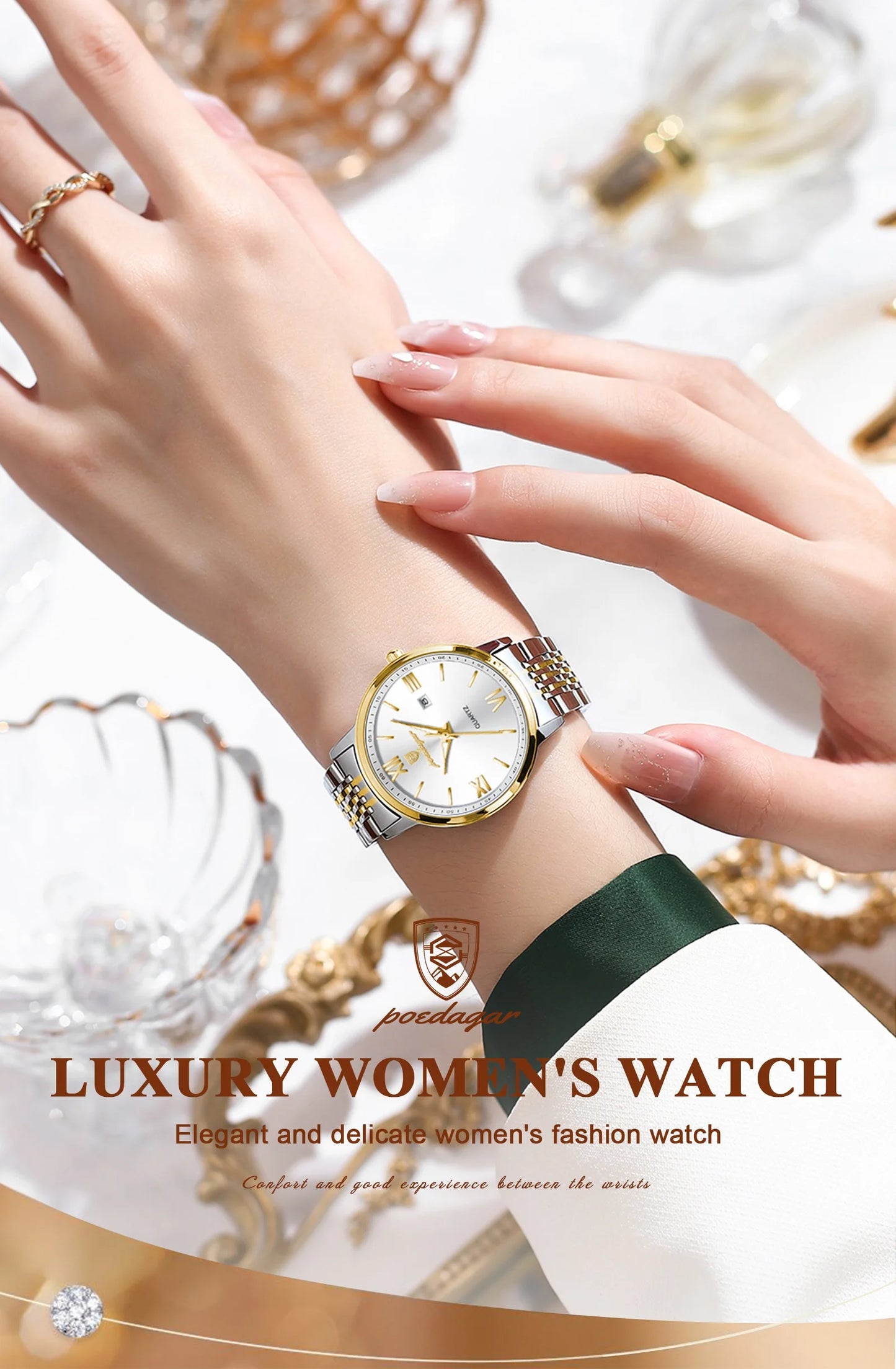POEDAGAR Quartz Luminous Luxury Ladies Watches