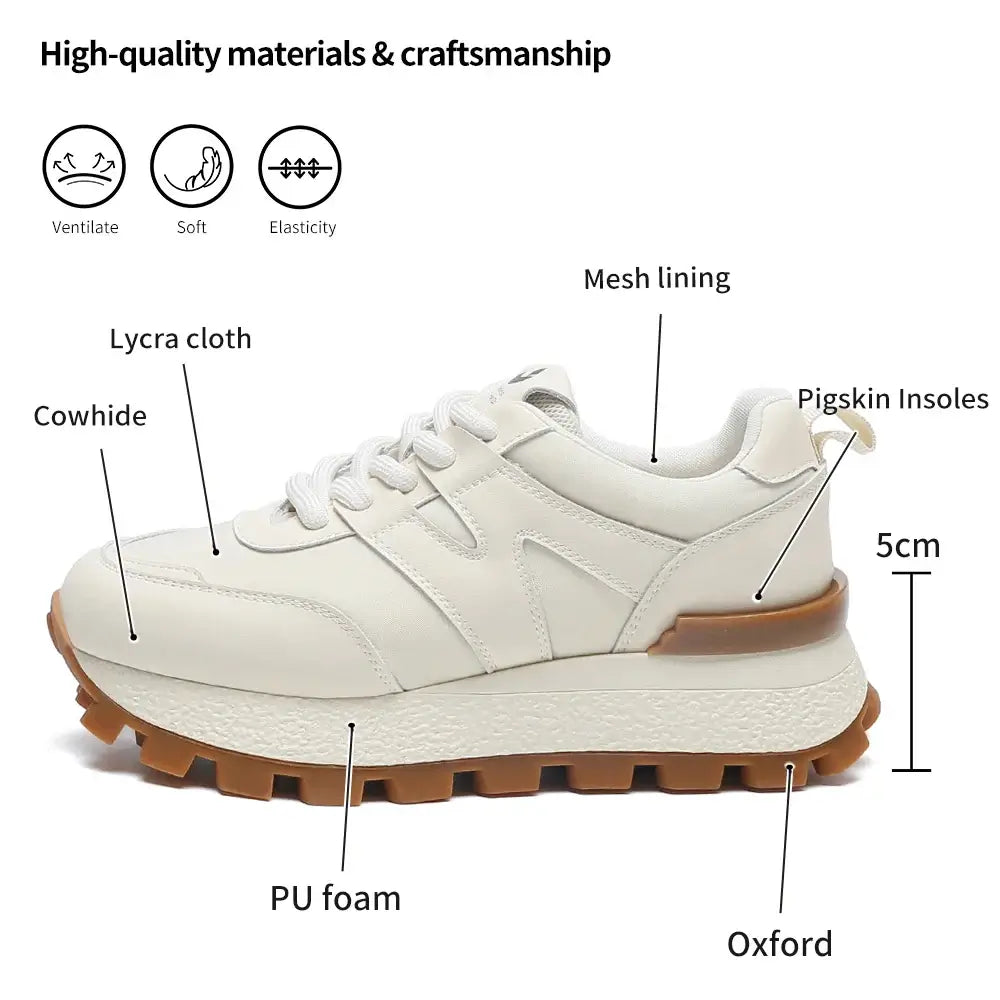 SOMILISS Women Sneakers Genuine Leather Lycra Cloth Patchwork Lace-Up Round Toe Ladies Casual Sneakers Designer Brand Shoes