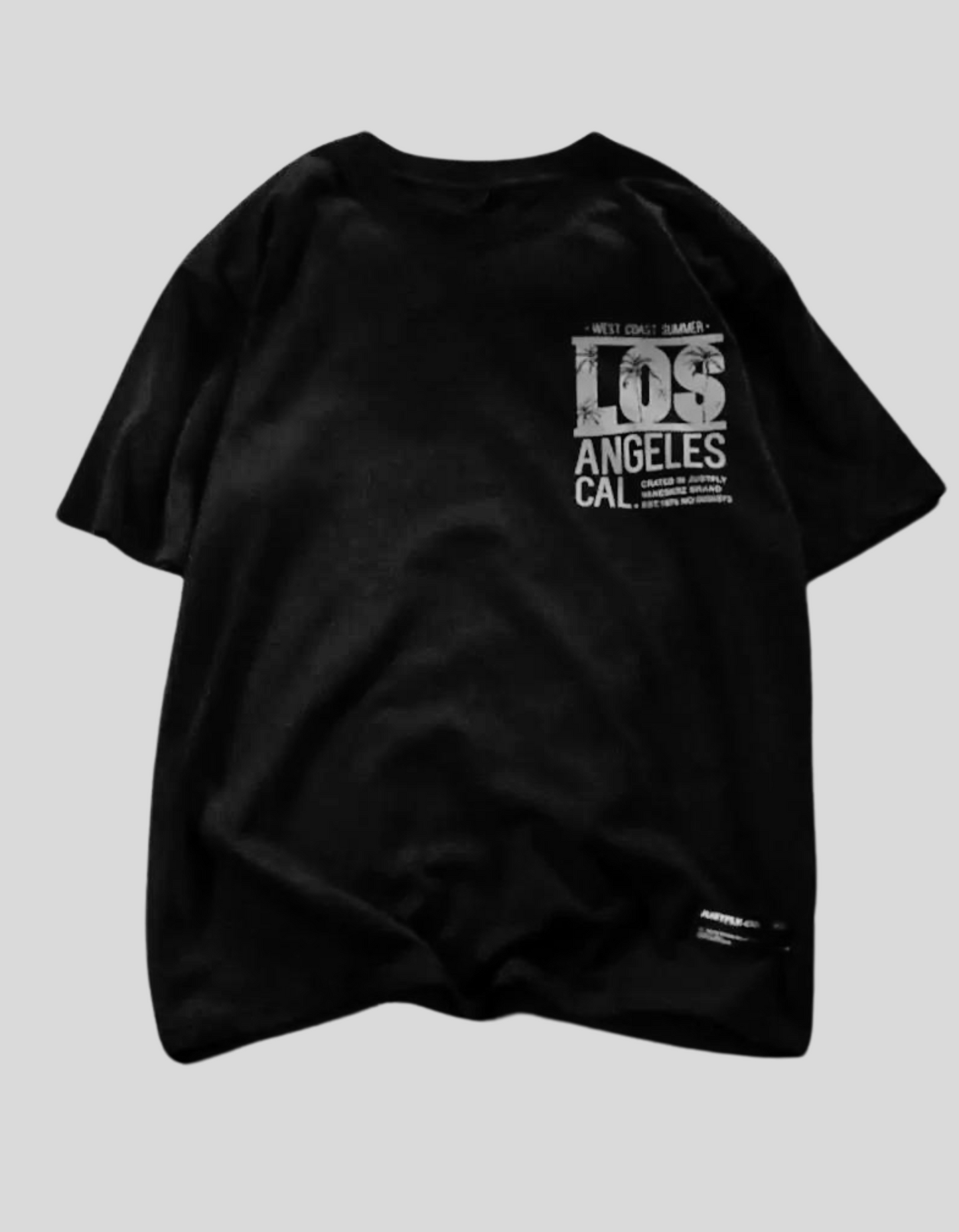 LOS retro Summer Short-Sleeved Women's Black T-Shirt