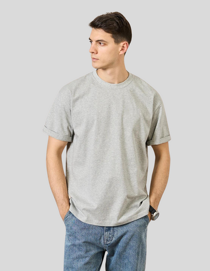 SIMWOOD Men's White Drop Sleeve 250g T-shirt 100% Cotton