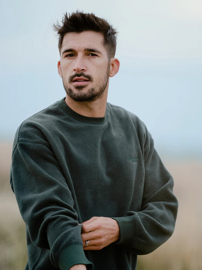 SIMWOOD 330g/sm Men's Purple Polar Fleece Fabric Sweatshirts