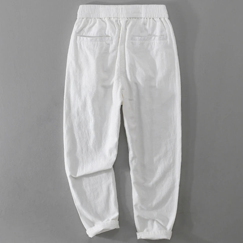 Linen Casual Cargo Pants with Big Pockets