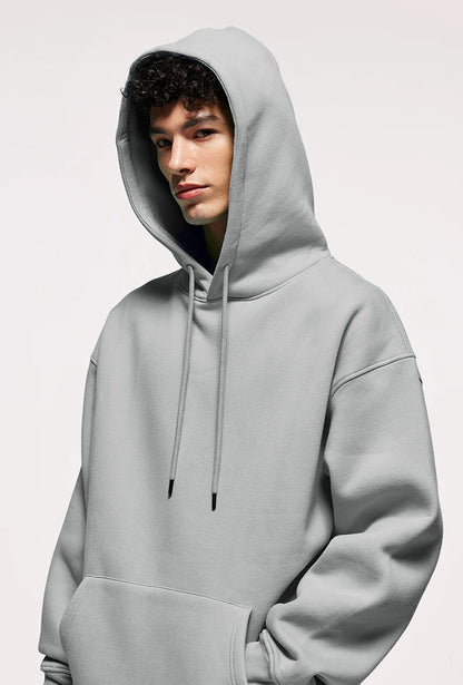 INFLATION 350gsm Thick Velvet Unisex Hoodies | Grey, Apricot, Purple