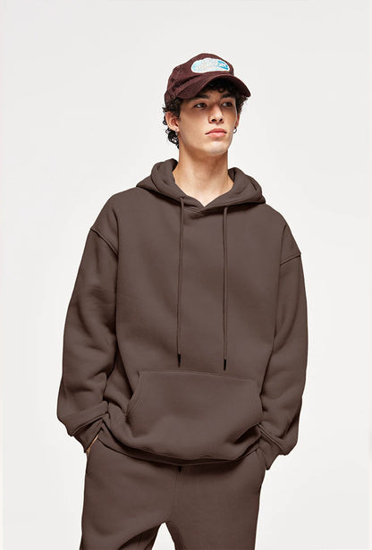 INFLATION 350gsm Thick Velvet Unisex Hoodies | Grey, Apricot, Purple