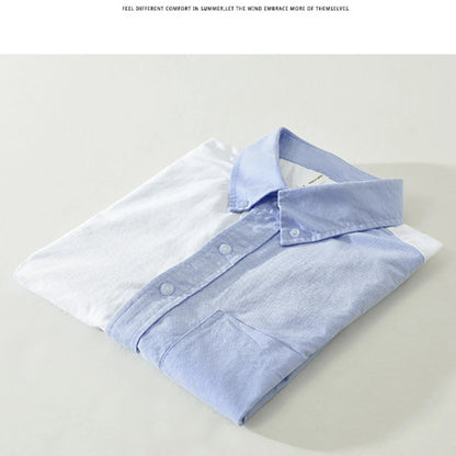 100% Cotton Casual Patchwork Shirt