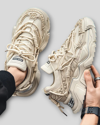 Men's Beige Chunky Sneakers / Trainers / Shoes