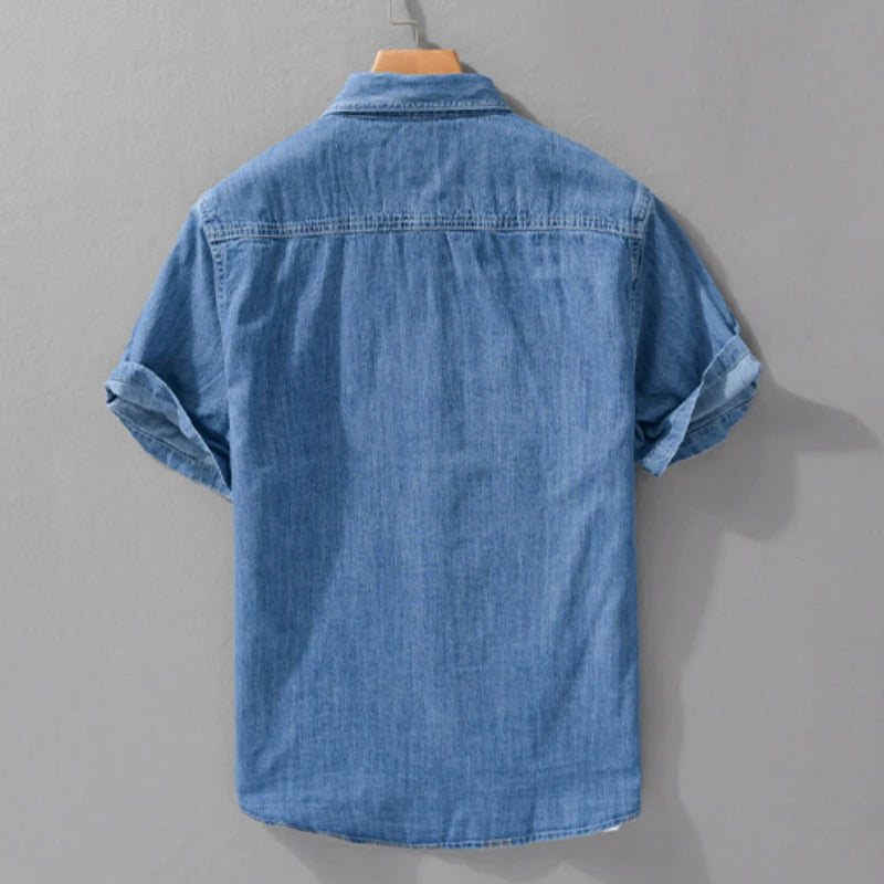 Denim Short Sleeve Fit Shirt