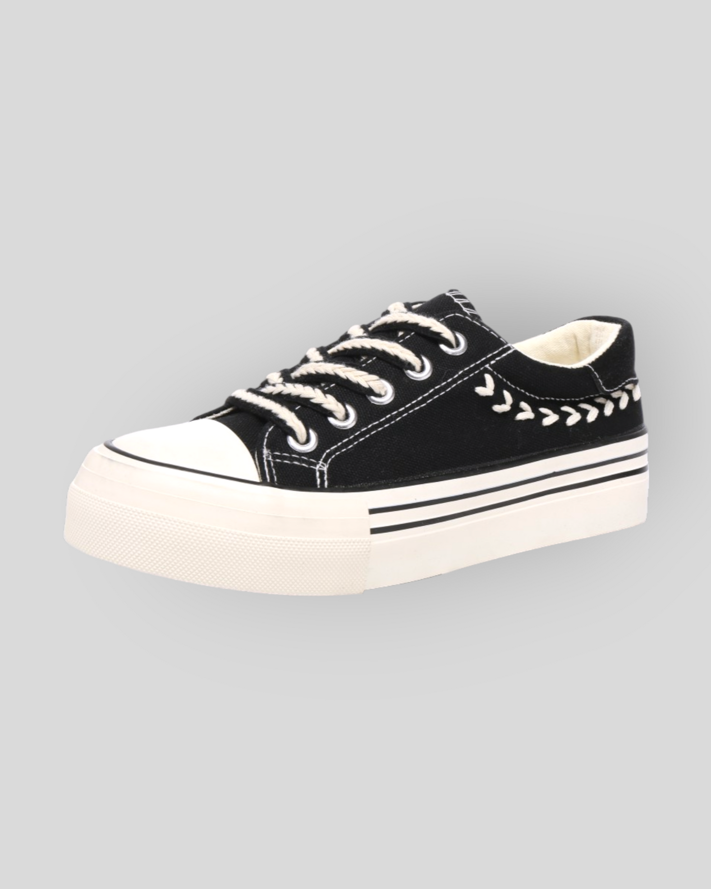 Women's Outdoor Black Canvas Sneakers/ Trainers/ Shoes