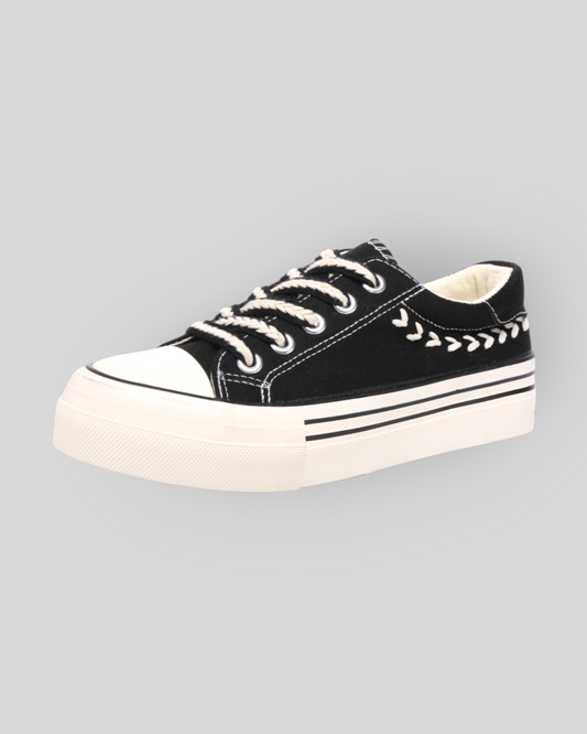 Women's Outdoor Black Canvas Sneakers/ Trainers/ Shoes